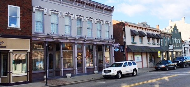 Historic 100-block of downtown Harrison, Ohio, in Hamilton County.