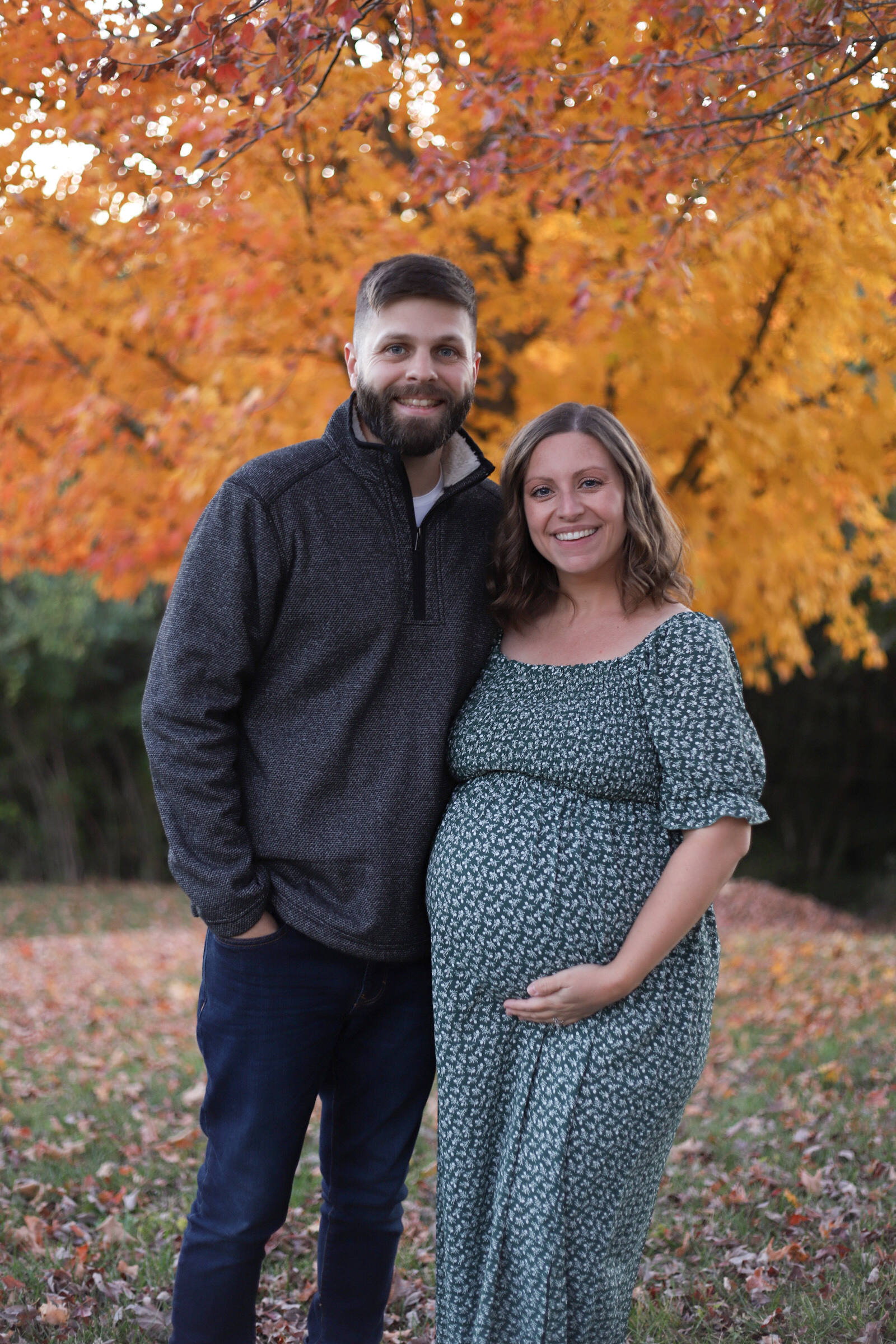 Travis and Caitlyn Lake, founders of Clean and Conscious Co., photographed with their daughter in Southeastern Indiana.